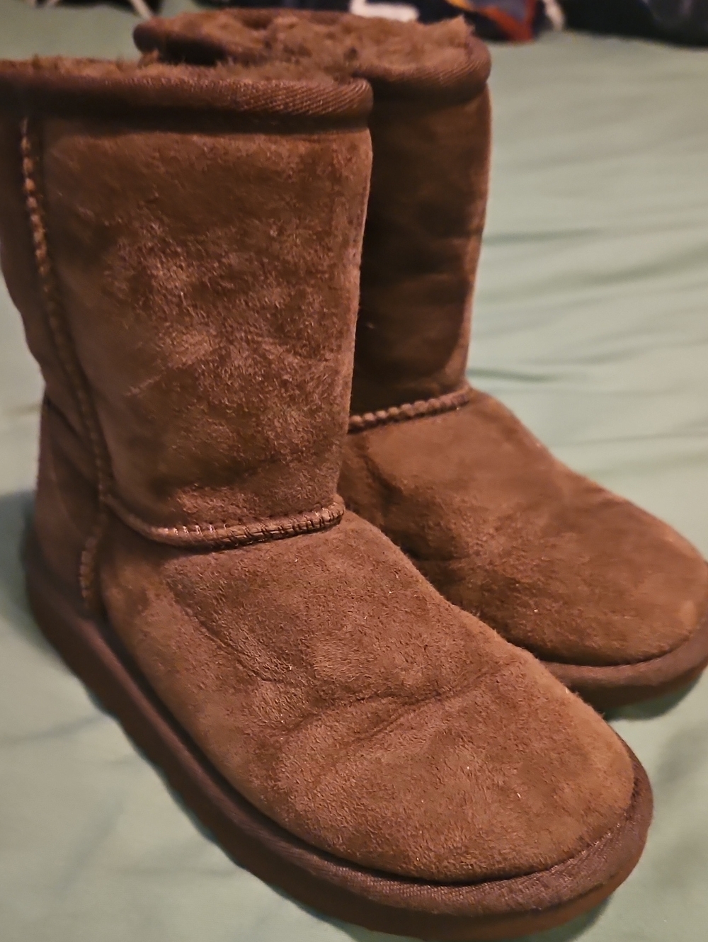 UGG Kids Brown Suede Classic Short Boots